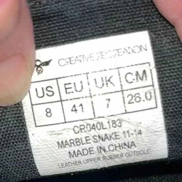 Creative Reaction Blue Snakeskin low top sneaker, shoes - Picture 14 of 14